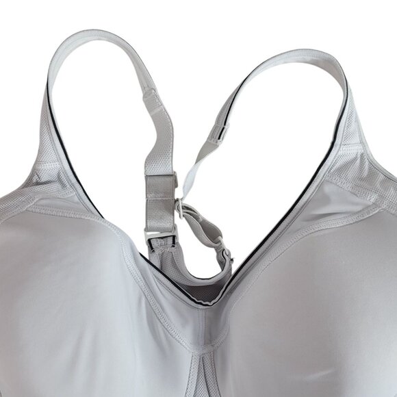 Syrokan Running Sports Bra Gray 34G Underwire Wide Strap Hi Impact Wicking A233 - Picture 3 of 13